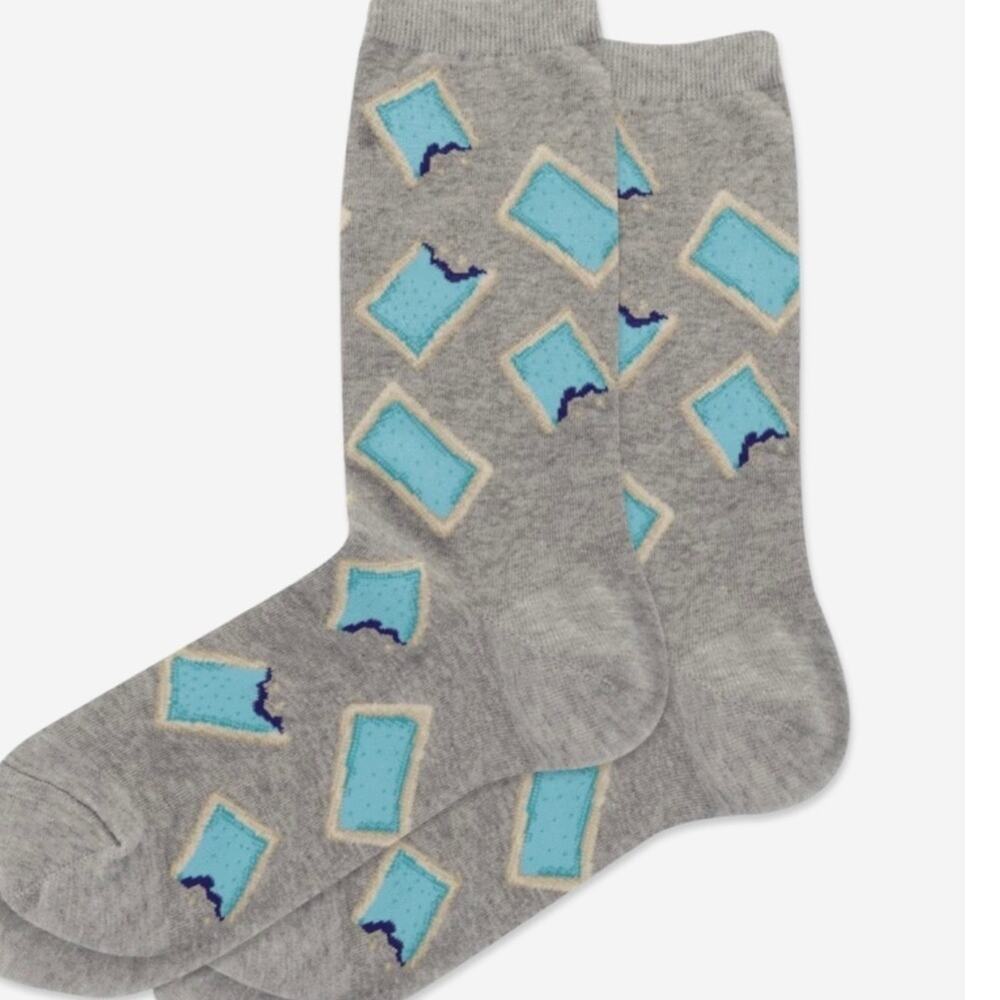 Women’s gray Hot Sox with pop tarts